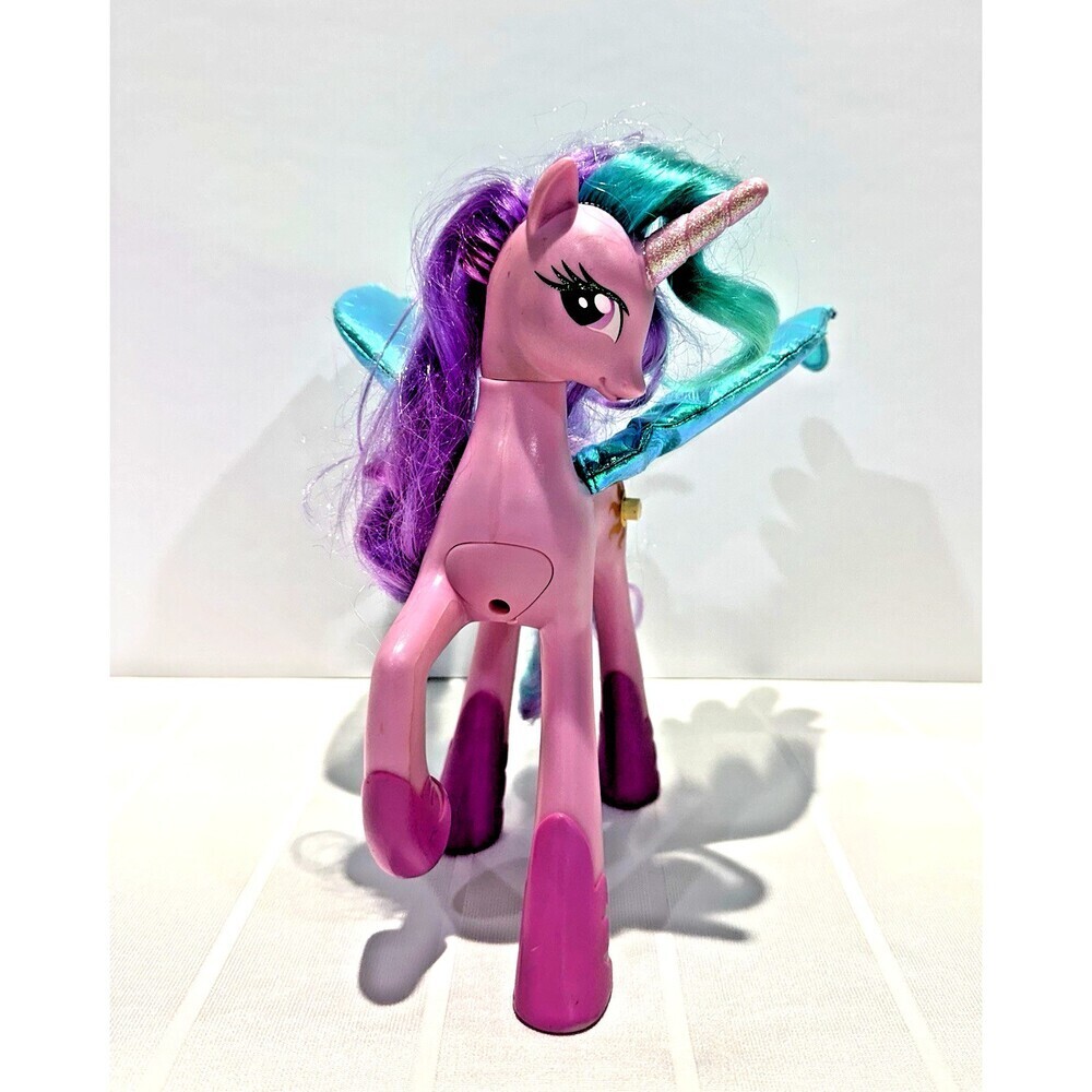 2010 Hasbro Talking My Little Pony Princess Celestia Pink Blue 8 1/2" Working!